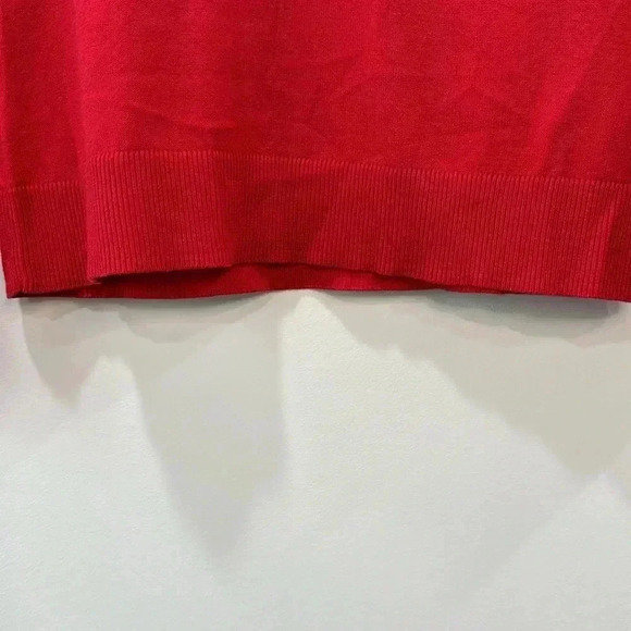 Michael Kors Women’s Red Mock Neck Studded Collar Sweater Size S - Picture 4 of 12